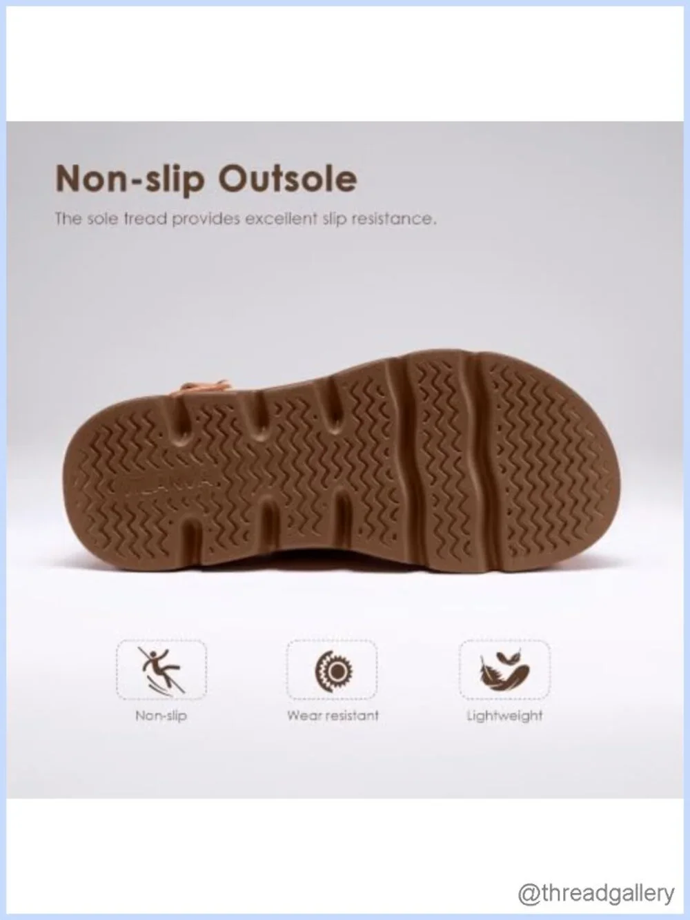 Women's Platform Wedge Sandals with Arch Support Non-Slip Summer Walking Shoes